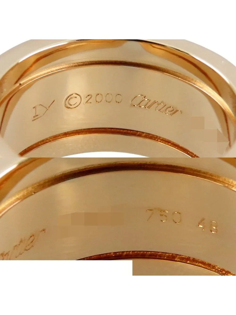 Cartier C2 Yellow Gold 18K Sea 2C Ring 48